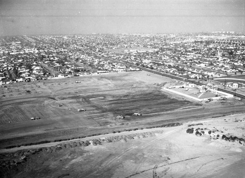 Holly Park construction site, Hawthorne, looking northeast