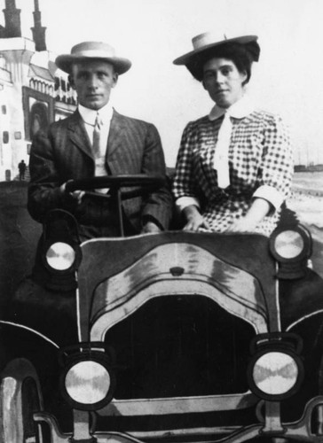 Man and woman in car