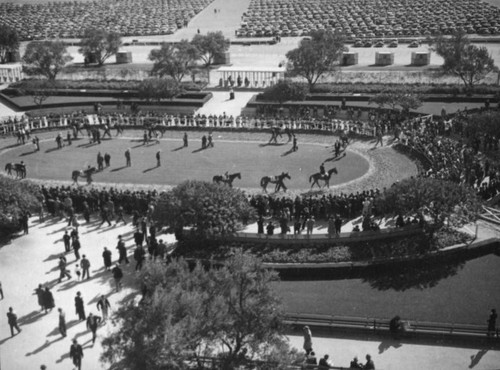 Main entrance and central paddock, Santa Anita Racetrack