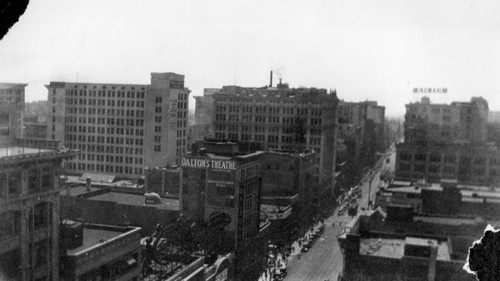 Aerial view of Broadway and 5th