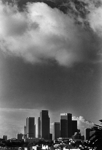 Morning view of Los Angeles skyline