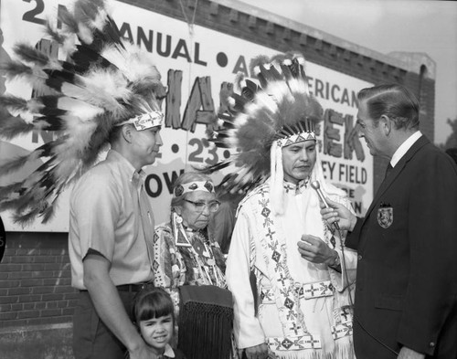 Chief George Pierre at the 2nd annual All American Indian Week press conference