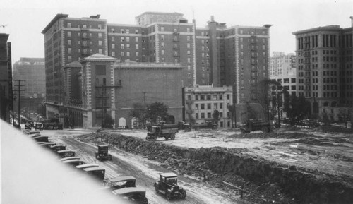 LAPL Central Library construction site