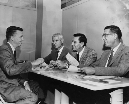 Jack Webb on oral exam board of police department