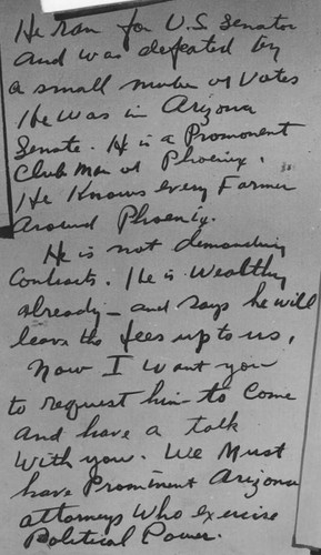 Letter to Winnie Ruth Judd