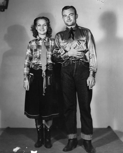 Fiesta, couple dressed in western costume