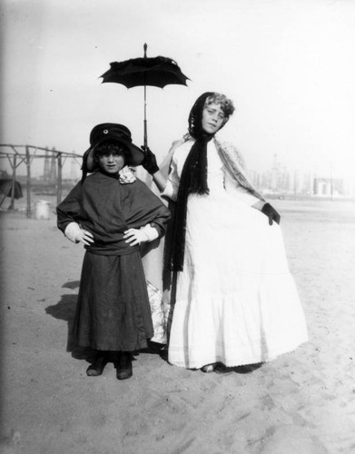 Young ladies modeling clothes