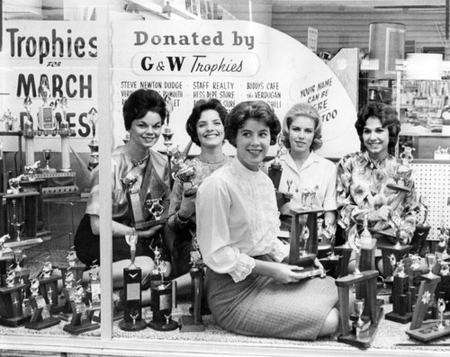 Window frames March of Dimes queen contestants