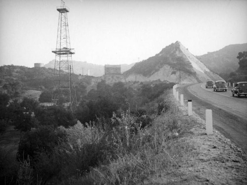 Oil field by the highway