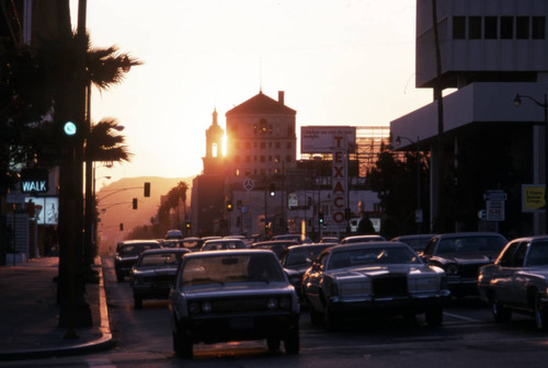 Sunset Boulevard during sunset