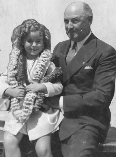 Actress Shirley Temple and Postmaster-General Farley