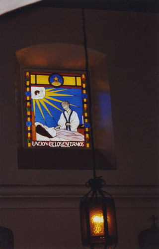 Holy Family Catholic Church, "Anointing of the Sick" stained glass