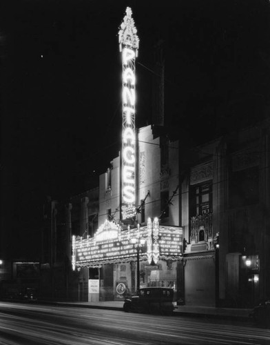 Night view, Pantages Theatre