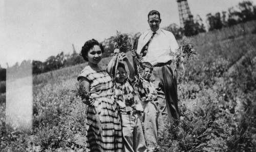 Family on a farm