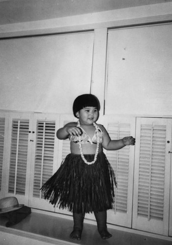 Girl dancing the hula