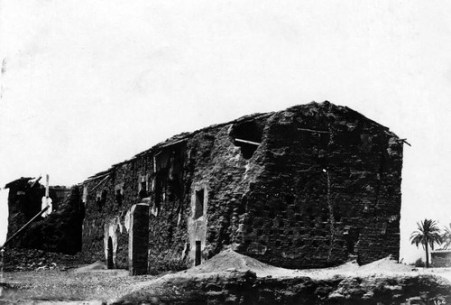 Original chapel in ruins, San Fernando Rey de Espan~a Mission