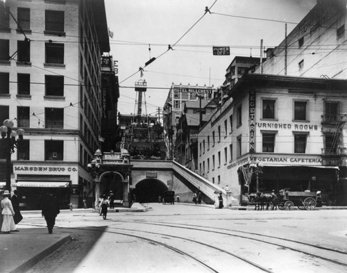 Corner of 3rd & Hill streets, Angels Flight