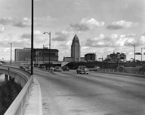 Hollywood Freeway near downtown