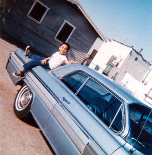 Boy and an Oldsmobile