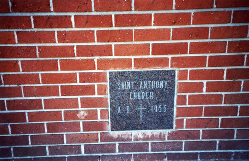 Cornerstone, St. Anthony Catholic Church — Calisphere