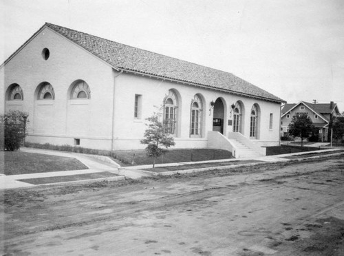 Angled view of Pio Pico Branch Library