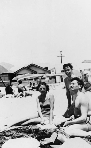 Family at beach