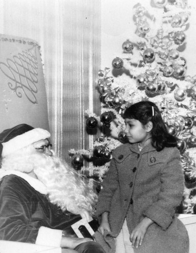 Girl with Santa