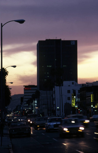 Sunset Boulevard during sunset