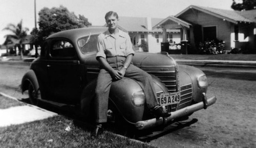 Albert on car