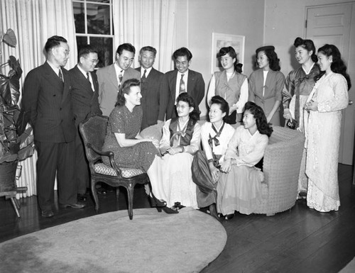 Helen Gahagan Douglas with group