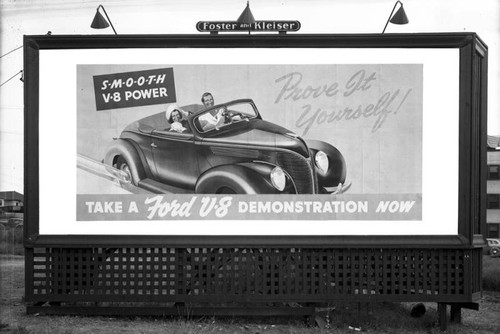 Ford V-8 billboard