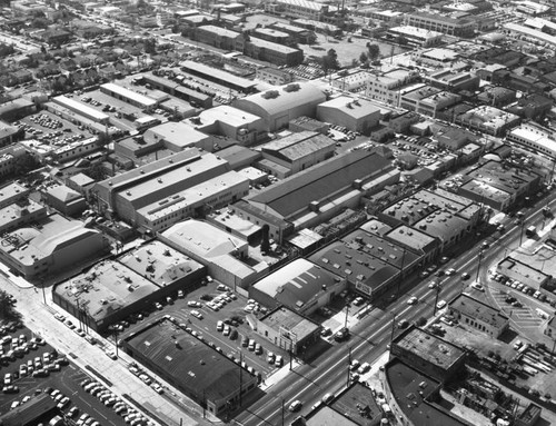 Las Palmas Avenue and Santa Monica Boulevard, Hollywood, looking southeast