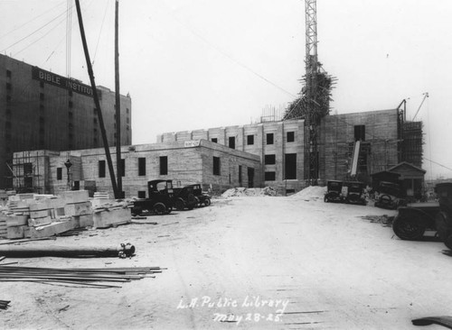 LAPL Central Library construction, view 47