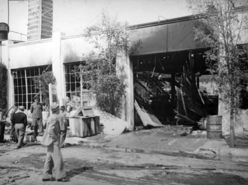 Milling about after the Castilian fire in Hollywood