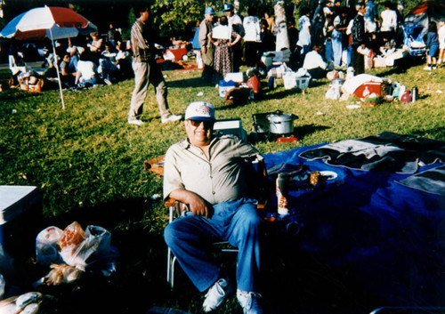 Family at picnic