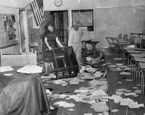 Cleanup job begins at Sylmar school wrecked by vandals