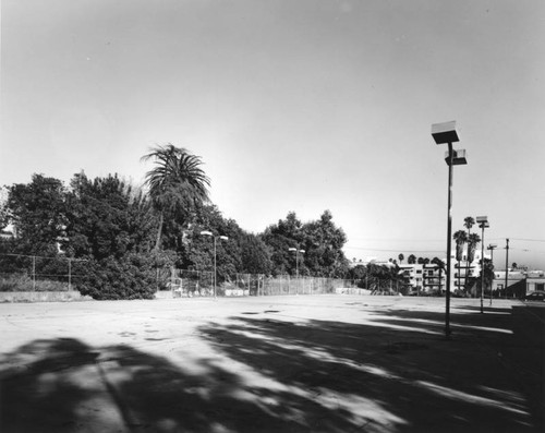 Ambassador Hotel, tennis courts, facing northeast