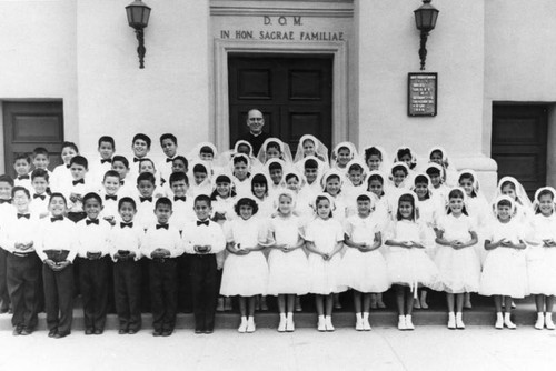 First communion class at Holy Family Church