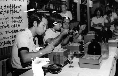 Japanese noodle eating contest