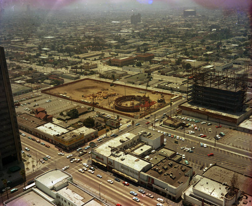 Pacific Cinerama Theatre, Hollywood, looking southwest