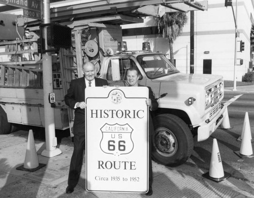 Sign for Route 66