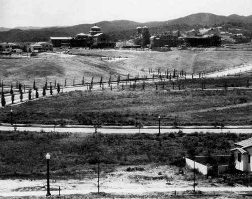 U.C.L.A. as seen from a residential area