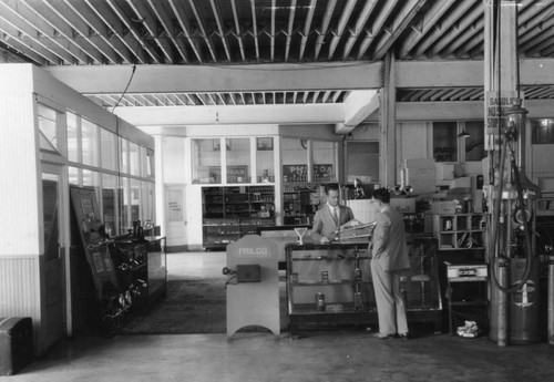 Auto service garage, interior