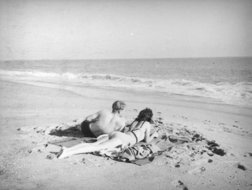 Looking out to sea together at Newport Beach