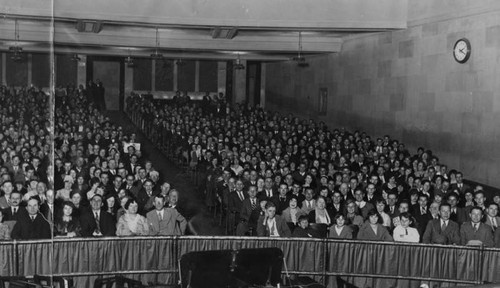 Evening Herald oratorical contest audience