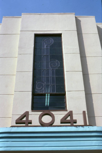 Window of office building, Wilshire Boulevard