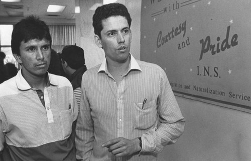 Applicants at Federal Building, Los Angeles