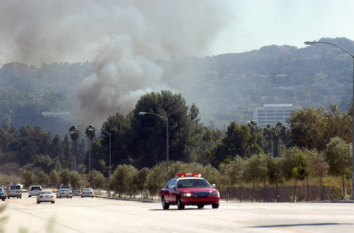 Fire in the hills of Van Nuys