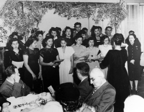 Armenian American choir at banquet