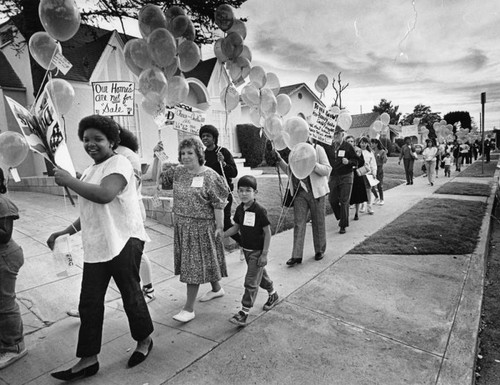 South Central residents protest